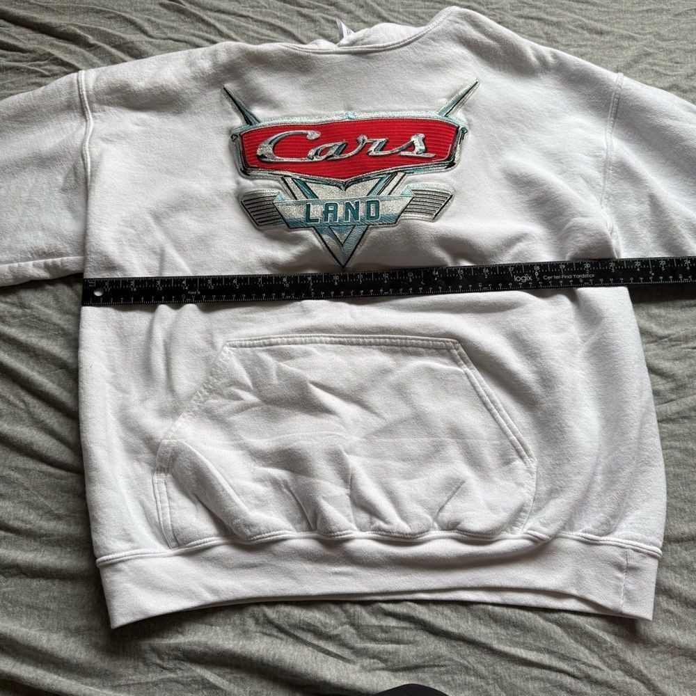 Sz Large Disney Parks California Adventure Cars Land White Sweatshirt Hoodie